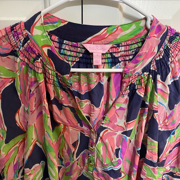 Lilly Pulitzer Elsa Silk Blouse Top Small - Picture 4 of 7